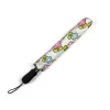 A cute Hello Kitty umbrella with a pink and white design, open to show its full canopy.