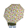 The underside of the Hello Kitty umbrella, showing the black anti-UV coating.