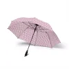 A person using the Hello Kitty umbrella as a sun parasol on a bright day.