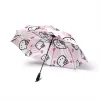 The underside of the Hello Kitty umbrella showing the black anti-UV coating.