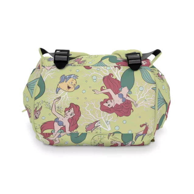 A family on an outing with the convenient Little Mermaid baby bag.