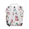 The organized interior of the Disney princess diaper bag with its elastic pockets.