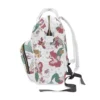 Close-up of the high-quality, durable nylon fabric of the Ariel diaper bag.
