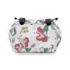 Back view of the Little Mermaid diaper backpack with padded straps.