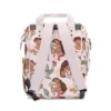Back view of the Moana diaper bag showing the padded back panel and adjustable shoulder straps.