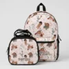 Complete matching back-to-school set featuring a custom personalized Disney Moana backpack and insulated thermal lunchbox combination bundle.