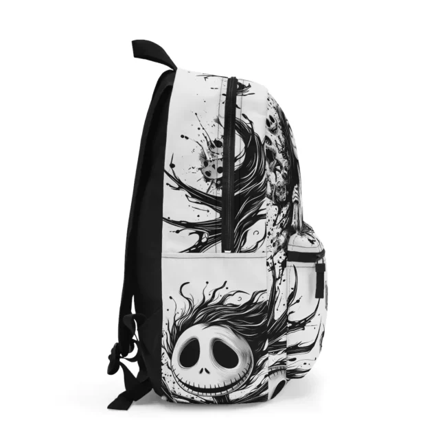 What's this? An official Nightmare Before Christmas backpack! Features a fun print of Jack, Sally & Zero. Durable, spacious, and perfect for any fan.