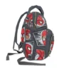 Close-up of the high-grade nylon material of the Spiderman changing bag.