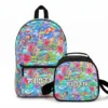 Complete matching back-to-school set featuring a custom personalized Lilo & Stitch backpack and thermal lunchbox combination bundle.