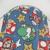 Waterproof polyester shower curtain with Princess Peach and Toad from Super Mario.