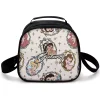 A custom Disney Princess lunch bag with a purple background and yellow font color option.
