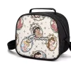 The padded top handle of the Disney Princess lunch tote, designed for comfortable carrying.