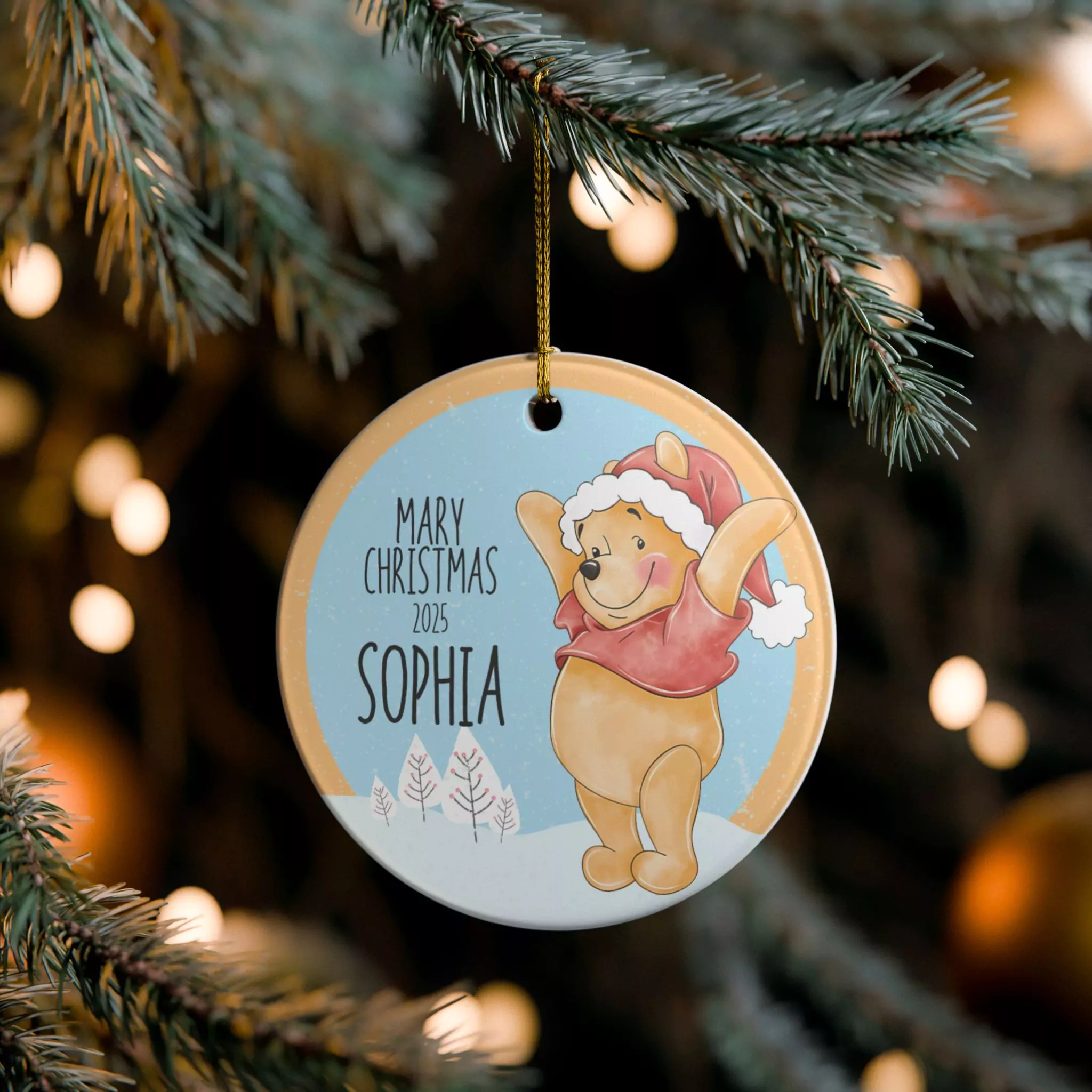 Winnie The Pooh Christmas Ornament Baby's First Christmas