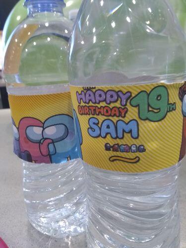 Among Us Water Bottle Labels photo review