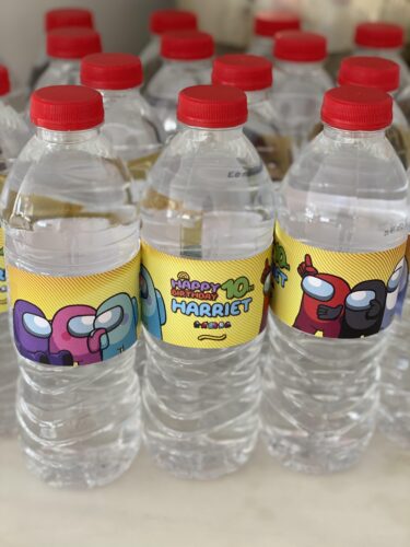 Among Us Water Bottle Labels photo review