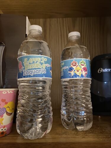 Baby Shark Birthday Water Bottle Labels photo review