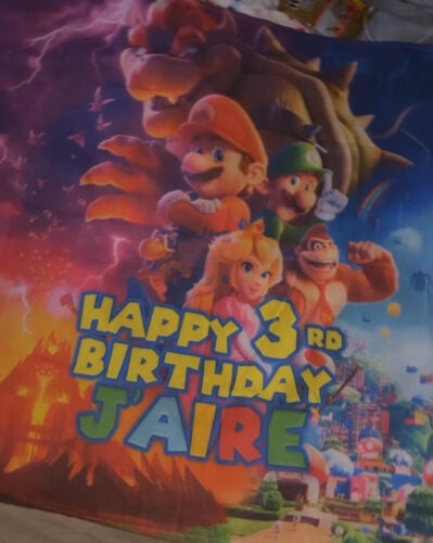 Super Mario Movie 2023 Happy Birthday Banner photo review