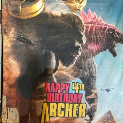 Kong X Godzilla Movie Birthday Banner photo review
