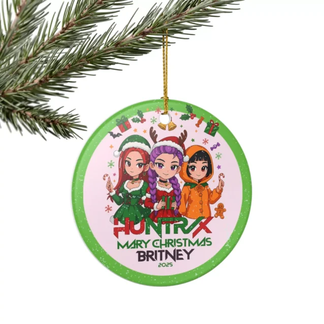 Hand-painted Kpop Demon Hunters 2025 Resin Christmas Ornament