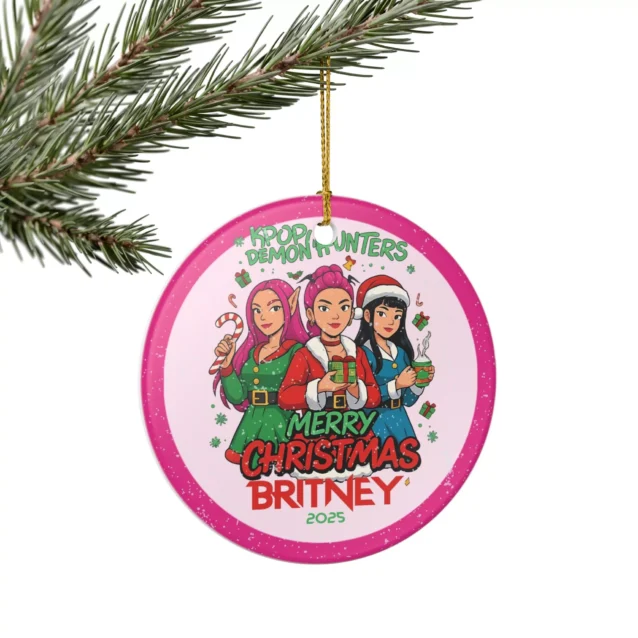 Anime Style Kpop Christmas Ornament 2025 Featuring HuntRix