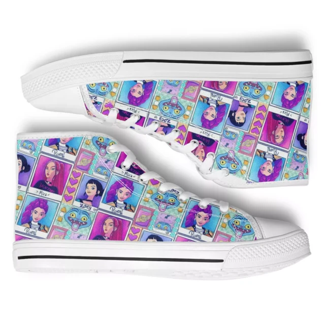 Kpop Demon Hunters shoes in a "tomboy" style inspired by the character Mira.