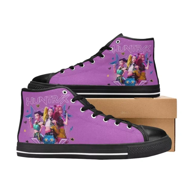 "Kpop Demon Hunters Zoey-style anime sneakers for girls."
