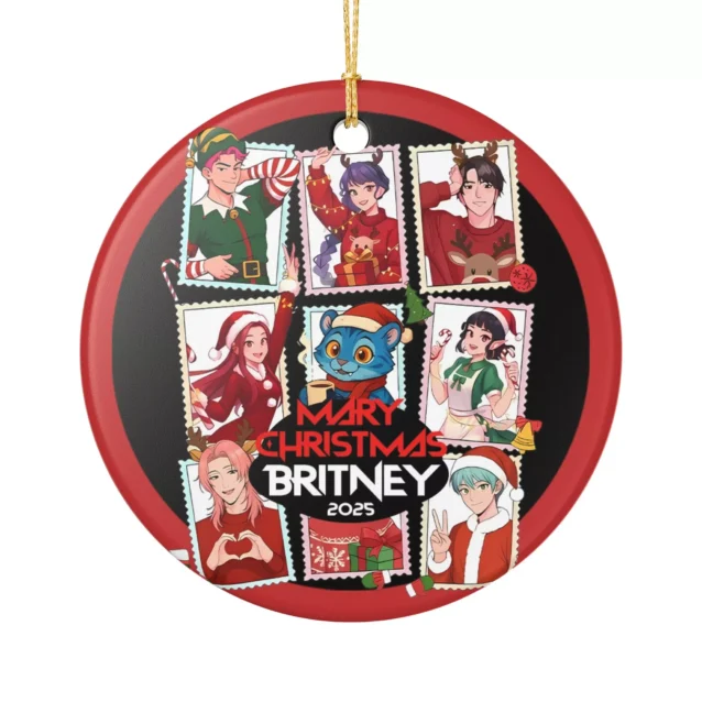 Kpop Demon Hunters ornament used as both Halloween and Christmas decor.