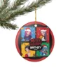 Hand holding the 3-inch round Kpop Demon Hunters ceramic ornament.