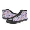 Electric blue Kpop shoes for kids and toddlers featuring high-resolution idol graphics.