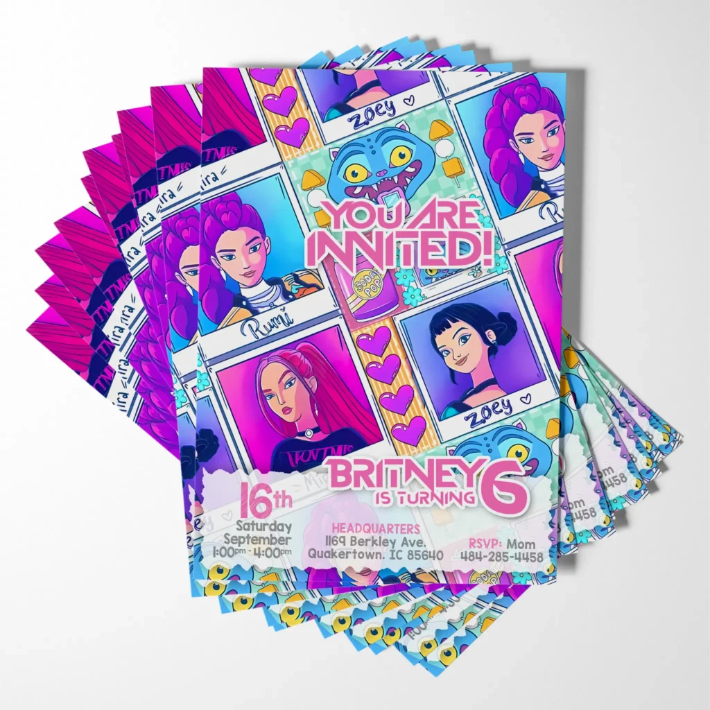 Kpop Birthday Invitation | Customizable Party Invites