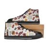Close up of Demogorgon print on Stranger Things kids' sneakers.