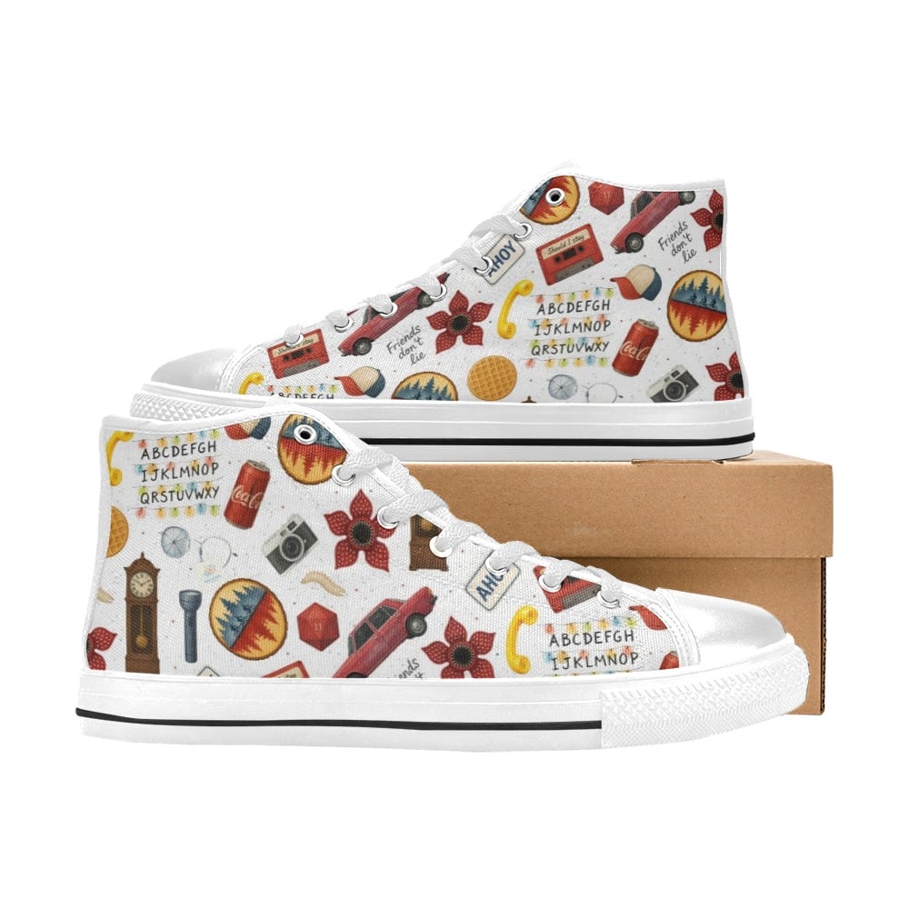 Stranger Things Shoes for Kids (Hawkins High & Hellfire Club Style)