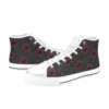 Side angle of the Demogorgon shadow hunter everyday school shoes for children.