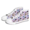 Kids' anime shoes with secure silver metal eyelets and a streamlined low-top design.