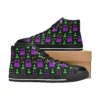 Rear view of the neon retro gaming sneakers designed for active boys and girls.