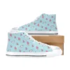 Front view of Scoops Ahoy sailor blue canvas sneakers for kids inspired by Stranger Things.