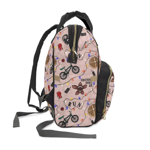 Personalized baby bag with "Little Demogorgon" custom text on front.