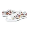 Front view of classic white Hawkins High School canvas sneakers for kids from Stranger Things.