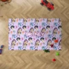 3D cartoon Kpop Demon Hunters Rug with high-definition digital printing.
