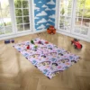 Kpop Demon Hunters Rug showcasing the magical blue Honmoon barrier pattern.