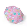 Care Bears umbrella in the Grumpy Bear Blue colorway standing in a puddle.