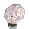 Windproof fiberglass ribs underneath the official Disney Princess rain umbrella canopy.