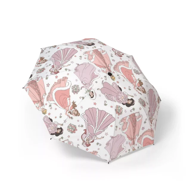 Underside of the Disney Princess umbrella showing its waterproof canopy.