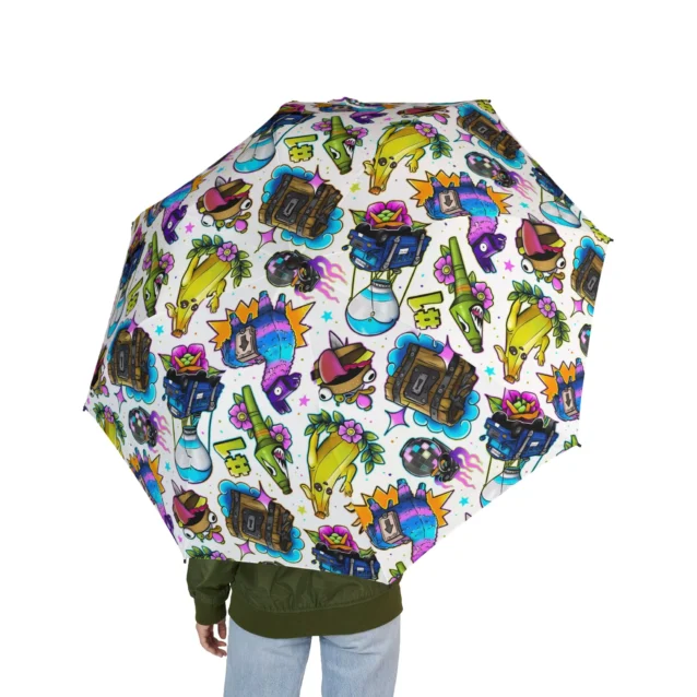 Black-Fortnite-umbrella-with-Victory-Royale-logo-handle