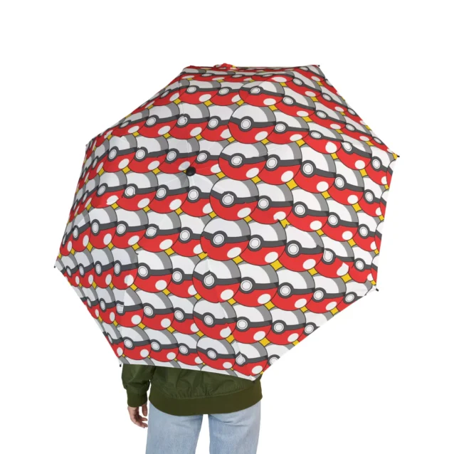 Premium black Pokémon umbrella featuring a subtle yellow Pikachu silhouette.