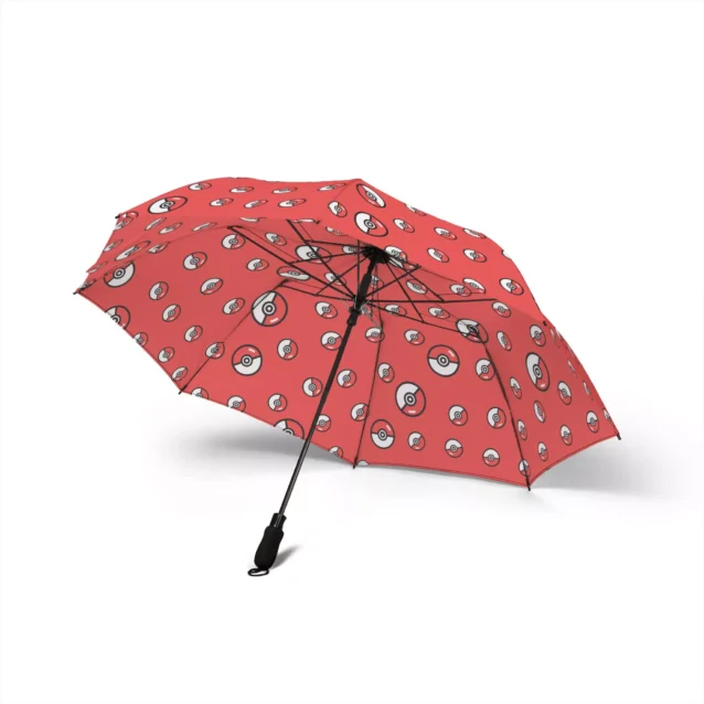 Close-up of the fiberglass rib frame on the Pokemon umbrella.