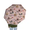 Underneath view of the 8 windproof fiberglass ribs on the Stranger Things rain umbrella.
