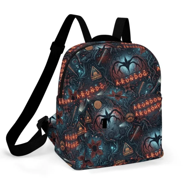 Personalized Scoops Ahoy themed mini backpack for kids with custom printed typography.