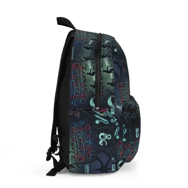 Heavy-duty Stranger Things Demogorgon streetwear canvas backpack for students with multiple storage compartments.