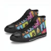 Custom print gaming shoes non slip vulcanized rubber sole close up view